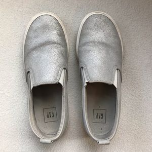 Gap Silver Slip-On Sneakers Size 7